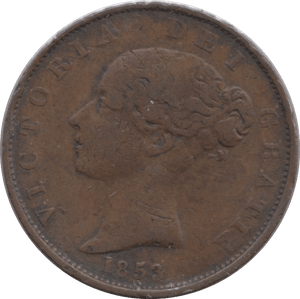 1853 HALFPENNY ( GVF ) - Halfpenny - Cambridgeshire Coins