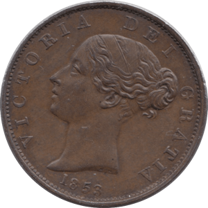 1853 HALFPENNY ( UNC ) - Halfpenny - Cambridgeshire Coins