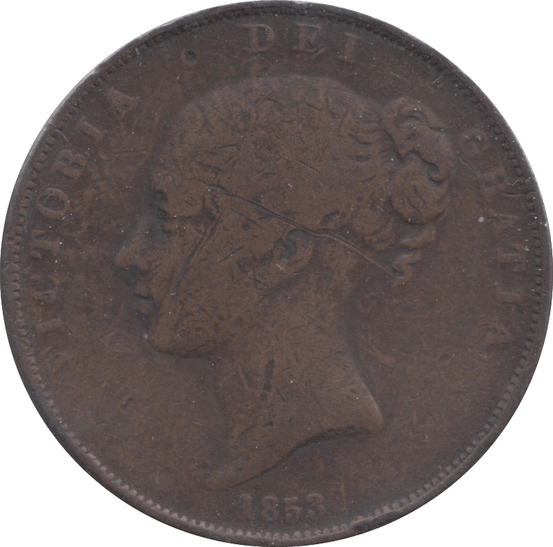 1853 PENNY ( FINE ) - PENNY - Cambridgeshire Coins