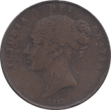 1853 PENNY ( FINE ) - PENNY - Cambridgeshire Coins