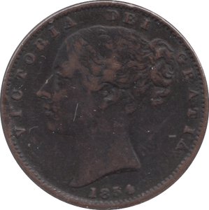 1854 FARTHING ( GVF ) - Farthing - Cambridgeshire Coins