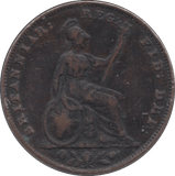 1854 FARTHING ( GVF ) - Farthing - Cambridgeshire Coins