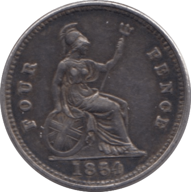 1854 FOURPENCE ( GVF ) - Fourpence - Cambridgeshire Coins