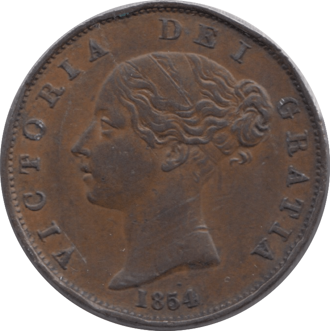 1854 HALFPENNY ( AUNC ) - Halfpenny - Cambridgeshire Coins