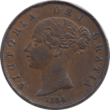 1854 HALFPENNY ( AUNC ) - Halfpenny - Cambridgeshire Coins