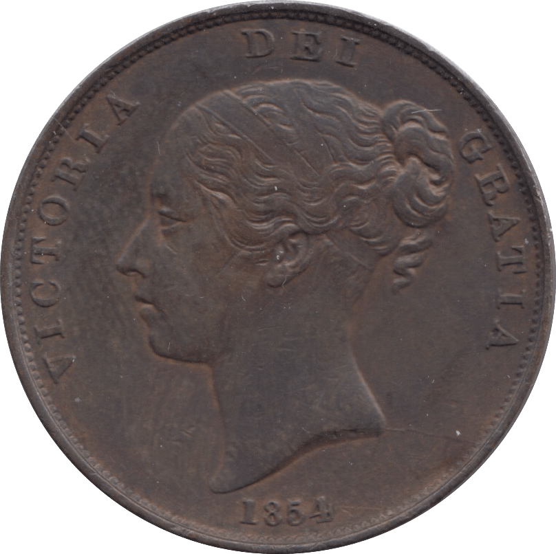 1854 PENNY BRITANNIA ( AUNC ) - PENNY - Cambridgeshire Coins