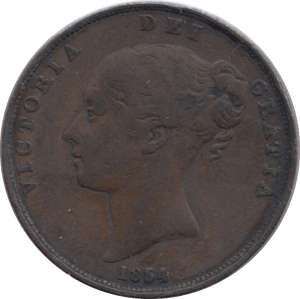 1854 PENNY ( FINE ) 3 - Penny - Cambridgeshire Coins