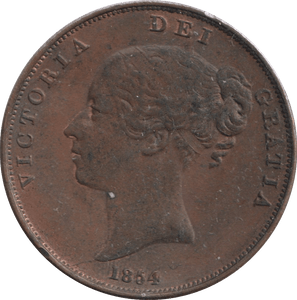 1854 PENNY ( GVF ) - PENNY - Cambridgeshire Coins