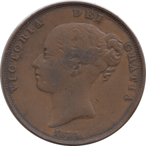 1854 PENNY ( GVF ) - Penny - Cambridgeshire Coins