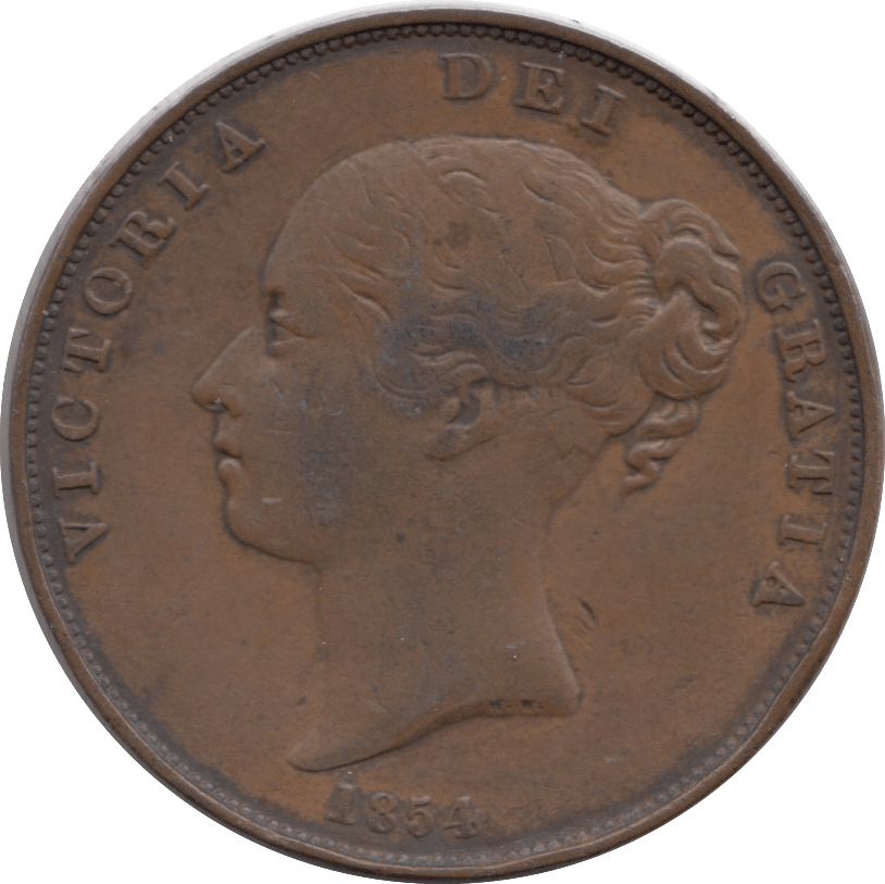 1854 PENNY ( GVF ) - Penny - Cambridgeshire Coins