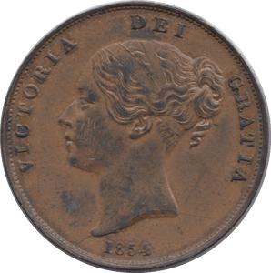 1854 PENNY ( VF ) - Penny - Cambridgeshire Coins