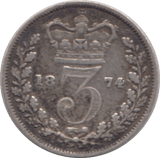 1854 THREEPENCE ( FINE ) - THREEPENCE - Cambridgeshire Coins