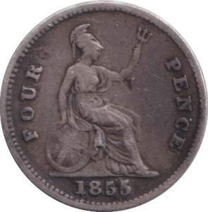 1855 FOURPENCE ( GF ) - FOURPENCE - Cambridgeshire Coins