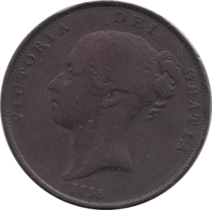 1855 PENNY ( VF ) - Penny - Cambridgeshire Coins