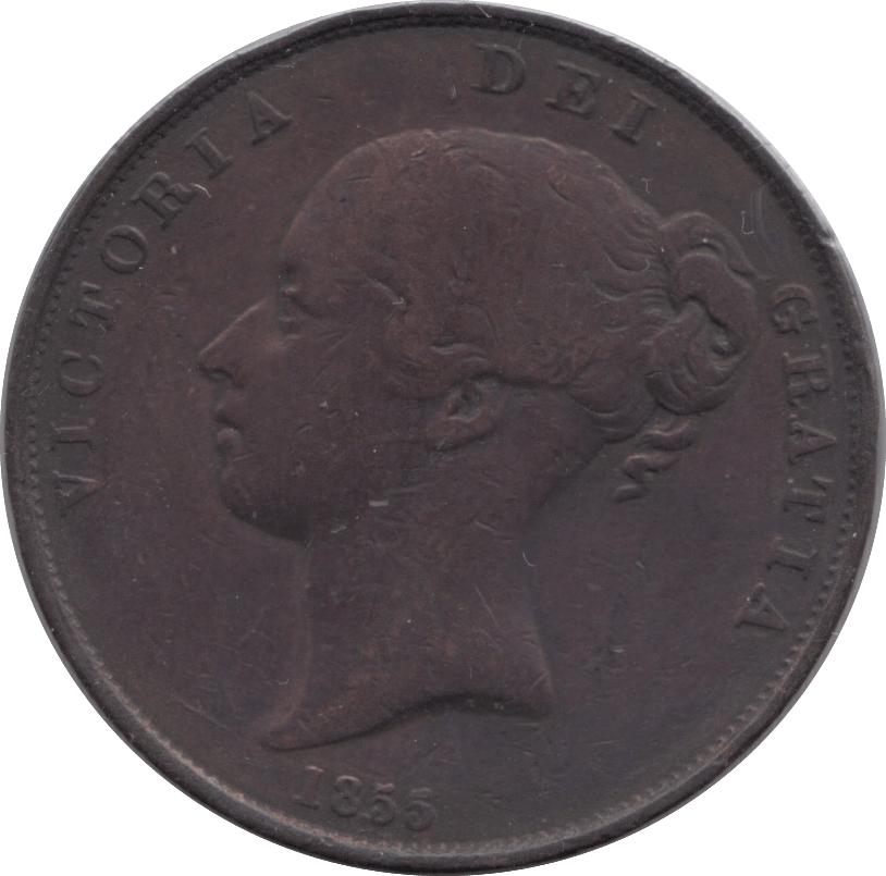 1855 PENNY ( VF ) - Penny - Cambridgeshire Coins