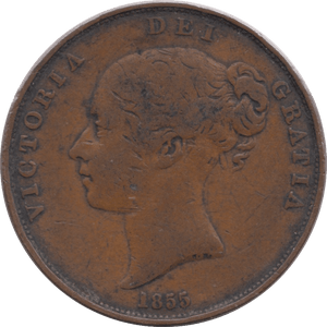 1855 PENNY ( VF ) - Penny - Cambridgeshire Coins