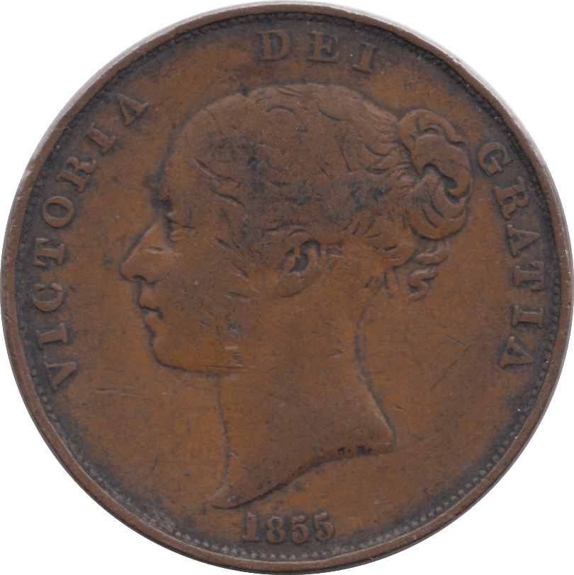 1855 PENNY ( VF ) - Penny - Cambridgeshire Coins