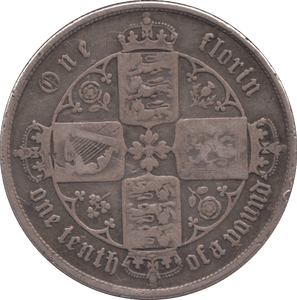 1856 FLORIN ( FINE ) - FLORIN - Cambridgeshire Coins