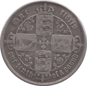 1856 FLORIN ( FINE ) - FLORIN - Cambridgeshire Coins