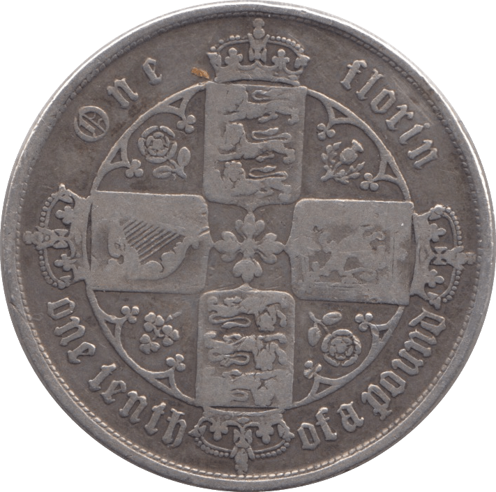 1856 FLORIN ( FINE ) - FLORIN - Cambridgeshire Coins