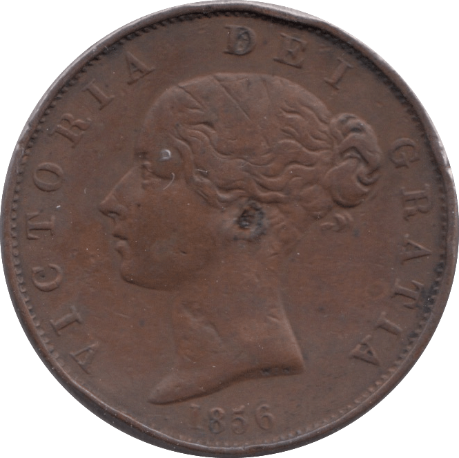 1856 HALFPENNY ( FINE ) - Halfpenny - Cambridgeshire Coins
