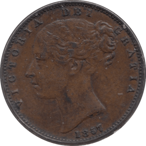 1857 FARTHING ( EF ) - Farthing - Cambridgeshire Coins