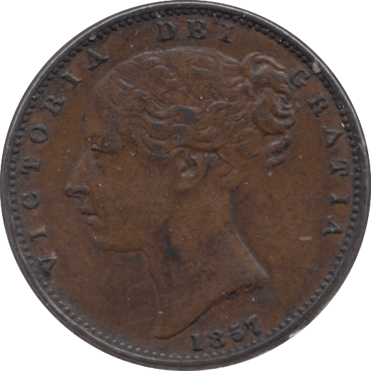 1857 FARTHING ( EF ) - Farthing - Cambridgeshire Coins