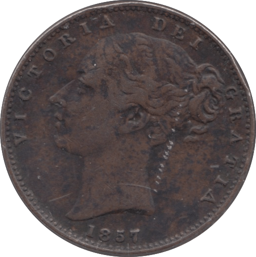 1857 FARTHING ( FINE ) - Farthing - Cambridgeshire Coins