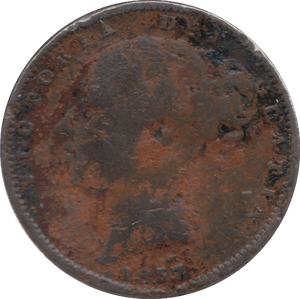 1857 FARTHING ( FINE ) - Farthing - Cambridgeshire Coins