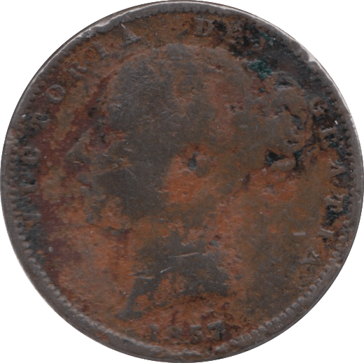 1857 FARTHING ( FINE ) - Farthing - Cambridgeshire Coins