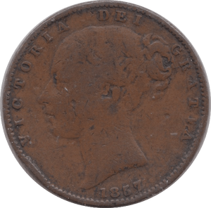 1857 FARTHING ( FINE ) - Farthing - Cambridgeshire Coins