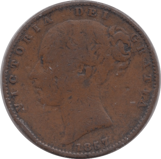 1857 FARTHING ( FINE ) - Farthing - Cambridgeshire Coins