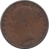 1857 FARTHING ( FINE ) - Farthing - Cambridgeshire Coins