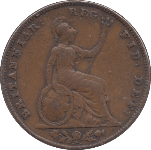 1857 FARTHING ( FINE ) - Farthing - Cambridgeshire Coins