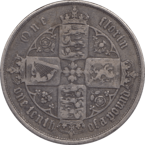 1857 FLORIN ( FINE ) - FLORIN - Cambridgeshire Coins