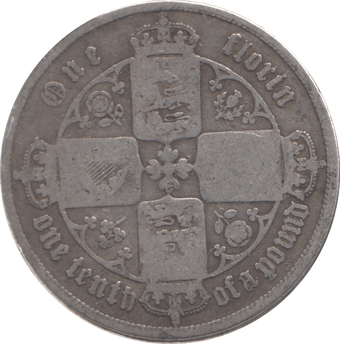 1857 FLORIN ( NF ) - FLORIN - Cambridgeshire Coins