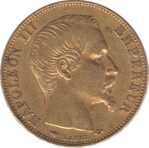 1857 GOLD 20 FRANCS FRANCE ( A ) - Gold World Coins - Cambridgeshire Coins