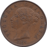 1857 HALFPENNY ( EF ) - Halfpenny - Cambridgeshire Coins