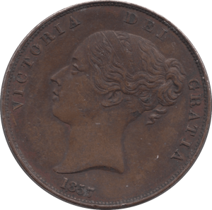 1857 PENNY ( AUNC ) - Penny - Cambridgeshire Coins