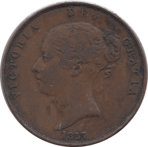 1857 PENNY ( FINE ) - Penny - Cambridgeshire Coins