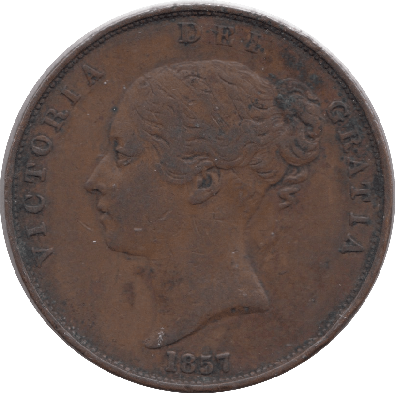 1857 PENNY ( FINE ) - Penny - Cambridgeshire Coins