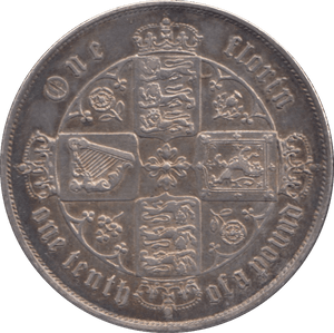 1858 FLORIN ( GVF ) - FLORIN - Cambridgeshire Coins