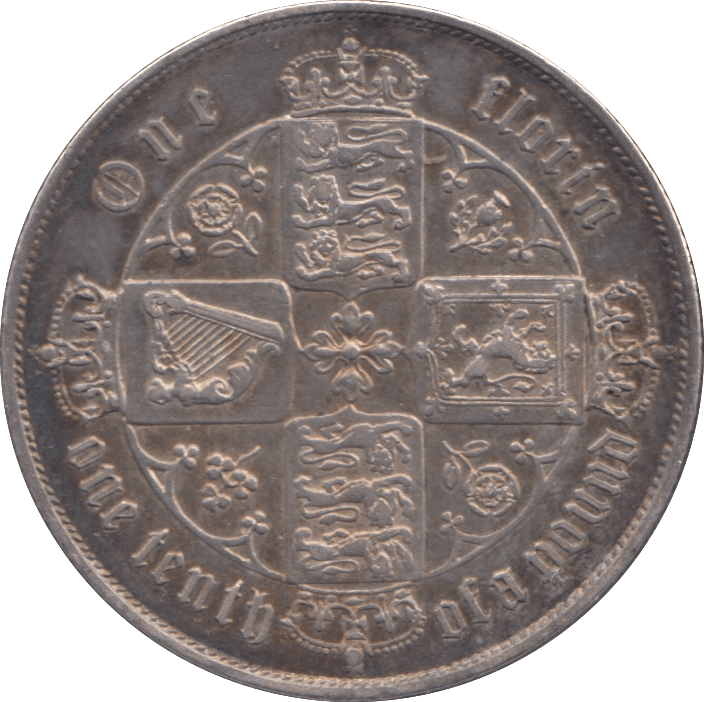 1858 FLORIN ( GVF ) - FLORIN - Cambridgeshire Coins