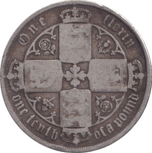 1858 FLORIN ( NF ) - FLORIN - Cambridgeshire Coins