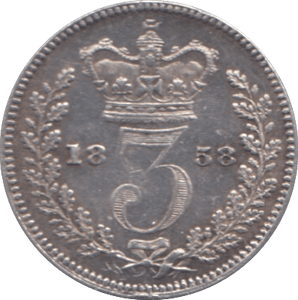 1858 MAUNDY THREEPENCE ( EF ) - MAUNDY THREEPENCE - Cambridgeshire Coins