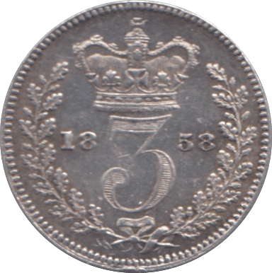 1858 MAUNDY THREEPENCE ( EF ) - MAUNDY THREEPENCE - Cambridgeshire Coins