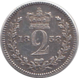 1858 MAUNDY TWOPENCE ( EF ) - MAUNDY TWOPENCE - Cambridgeshire Coins