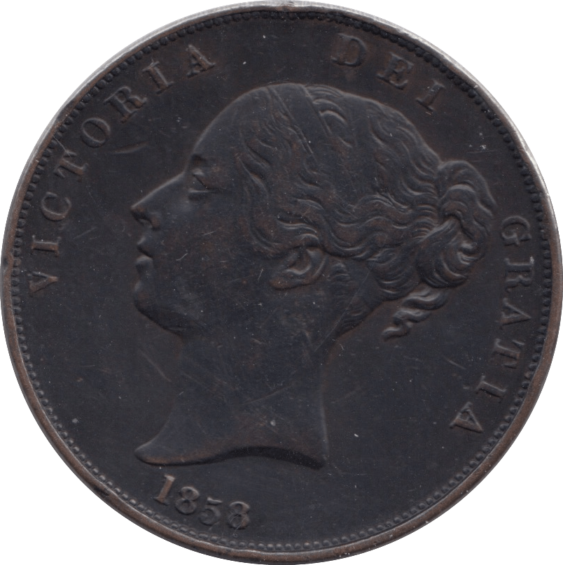 1858 PENNY BRITANNIA ( GVF ) - PENNY - Cambridgeshire Coins