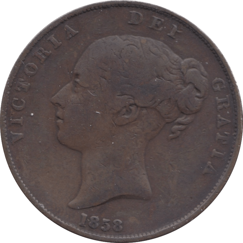 1858 PENNY ( FINE ) - PENNY - Cambridgeshire Coins