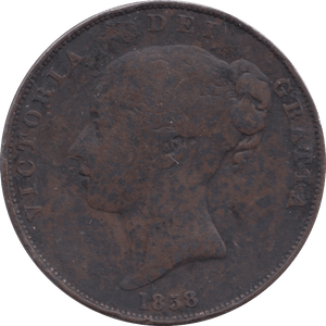 1858 PENNY ( FINE ) - PENNY - Cambridgeshire Coins